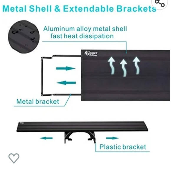 LED aquarium light by Hygger, extendable, modle HG-918, size 14W, new - Picture 4 of 10